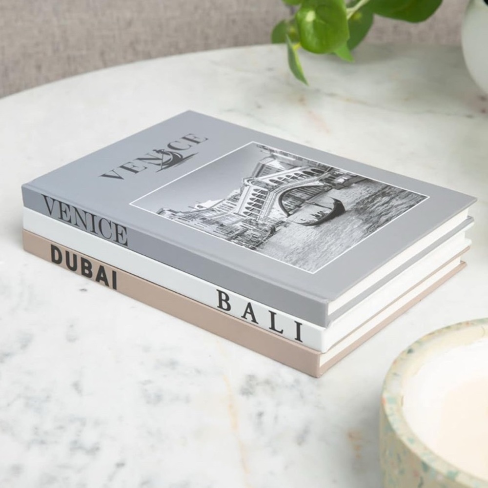 Set of Three Decor Books